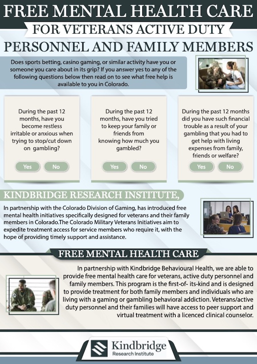 Free Therapy for Veterans in Colorado for Gambling Addiction