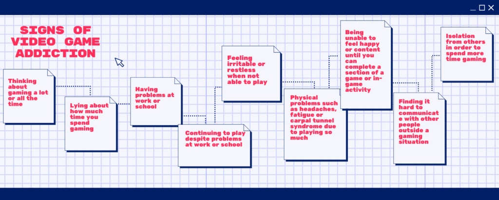 video game addiction signs